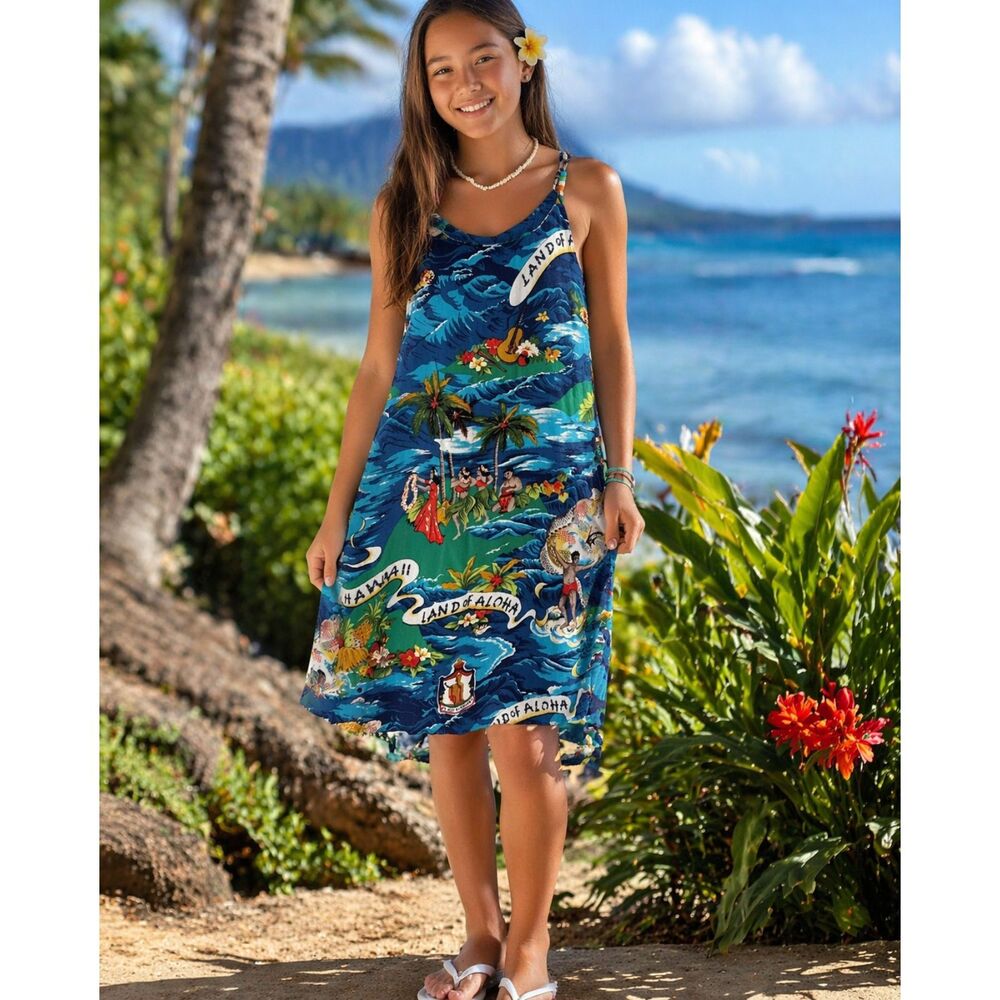 California Concepts Hawaii Land of Aloha Girls16 Tropical Hawaiian Sundress #8